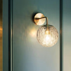 Bubble Glass Vanity Wall Light – E27 – Vintage – Metal & Bubble Glass