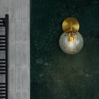 Bubble Glass Vanity Wall Light – E27 – Vintage – Metal & Bubble Glass