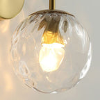 Bubble Glass Vanity Wall Light – E27 – Vintage – Metal & Bubble Glass