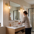 Bubble Glass Wall Light Vintage above bathroom vanity - Valentina