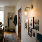 Bubble Glass Wall Light Vintage in hallway - Valentina
