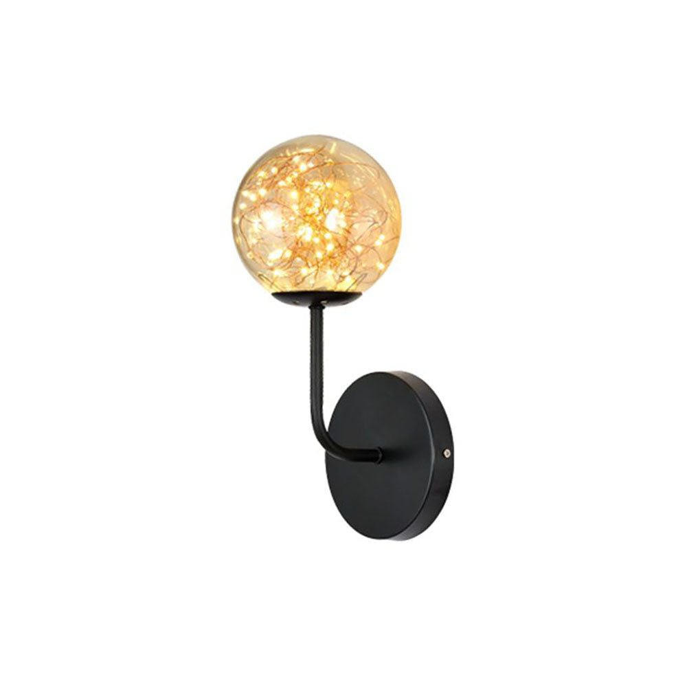 Bubble Glass Wall Light – LED – Art Deco – Metal & Glass – Black/Gold