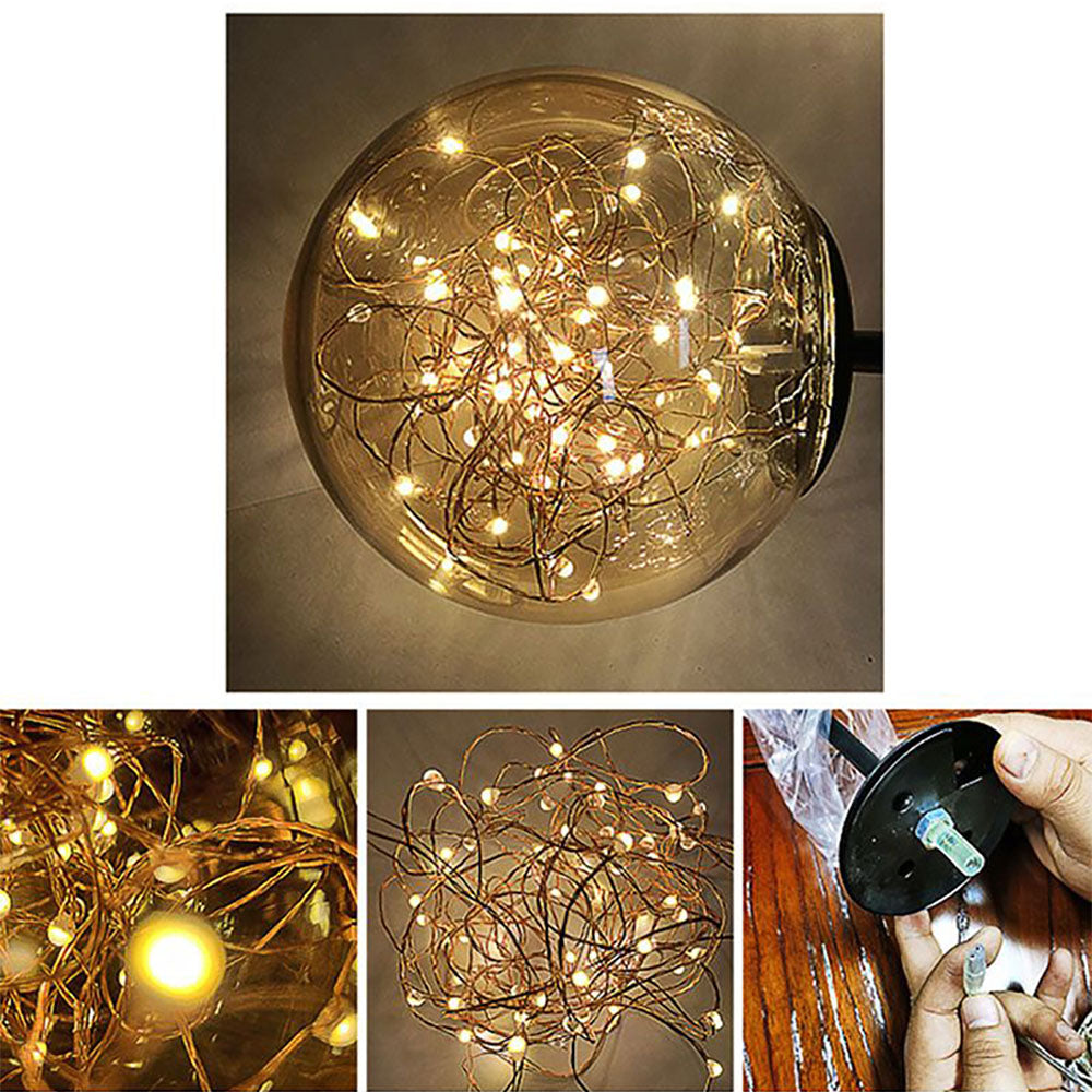 Bubble Glass Wall Light – LED – Art Deco – Metal & Glass – Black/Gold