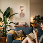 Art Deco Bubble Glass Wall Light in living room - Valentina