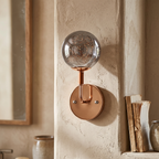Art Deco Bubble Glass Wall Light detail in daylight - Valentina