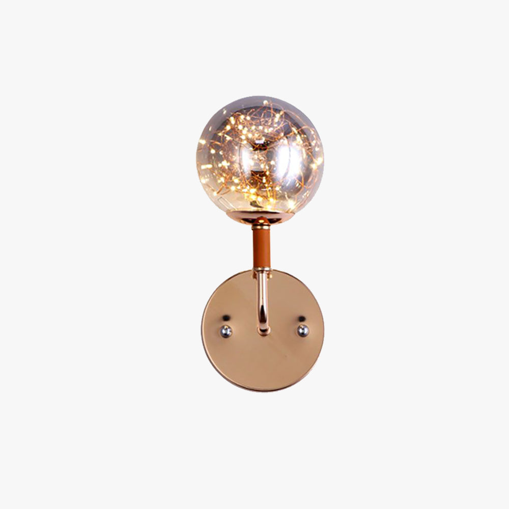 Bubble Glass Wall Light – LED – Art Deco – Metal & Glass – Black/Gold