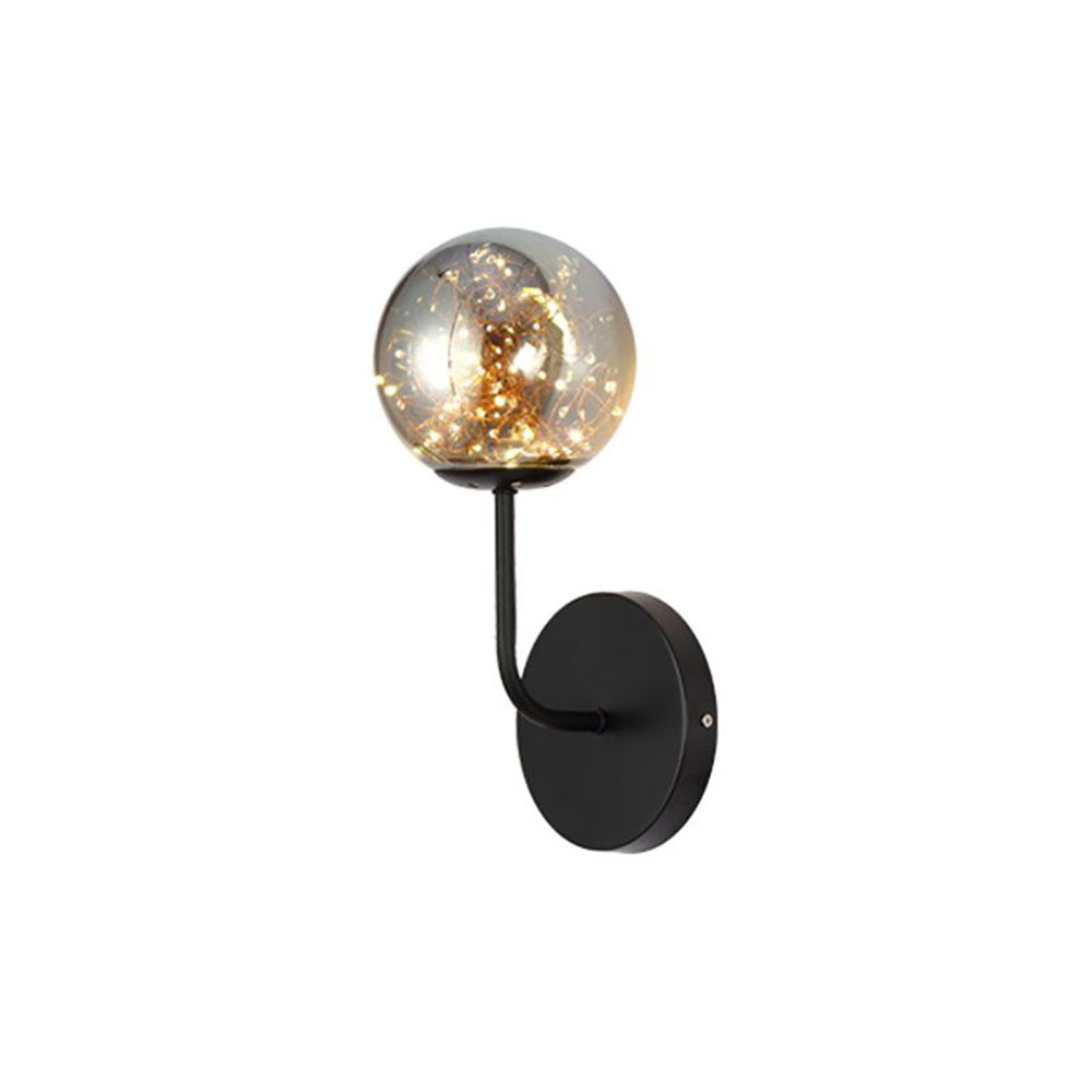 Bubble Glass Wall Light – LED – Art Deco – Metal & Glass – Black/Gold