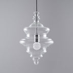 Clear Glass Pendant Light – Contemporary – Sculptural Clear Glass