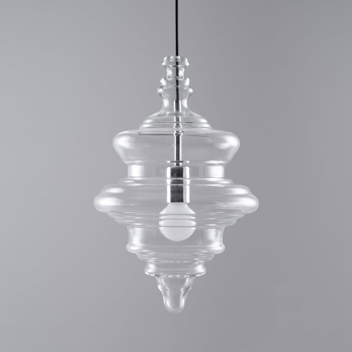 Clear Glass Pendant Light – Contemporary – Sculptural Clear Glass