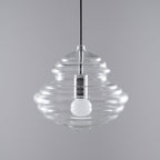 Clear Glass Pendant Light – Contemporary – Sculptural Clear Glass