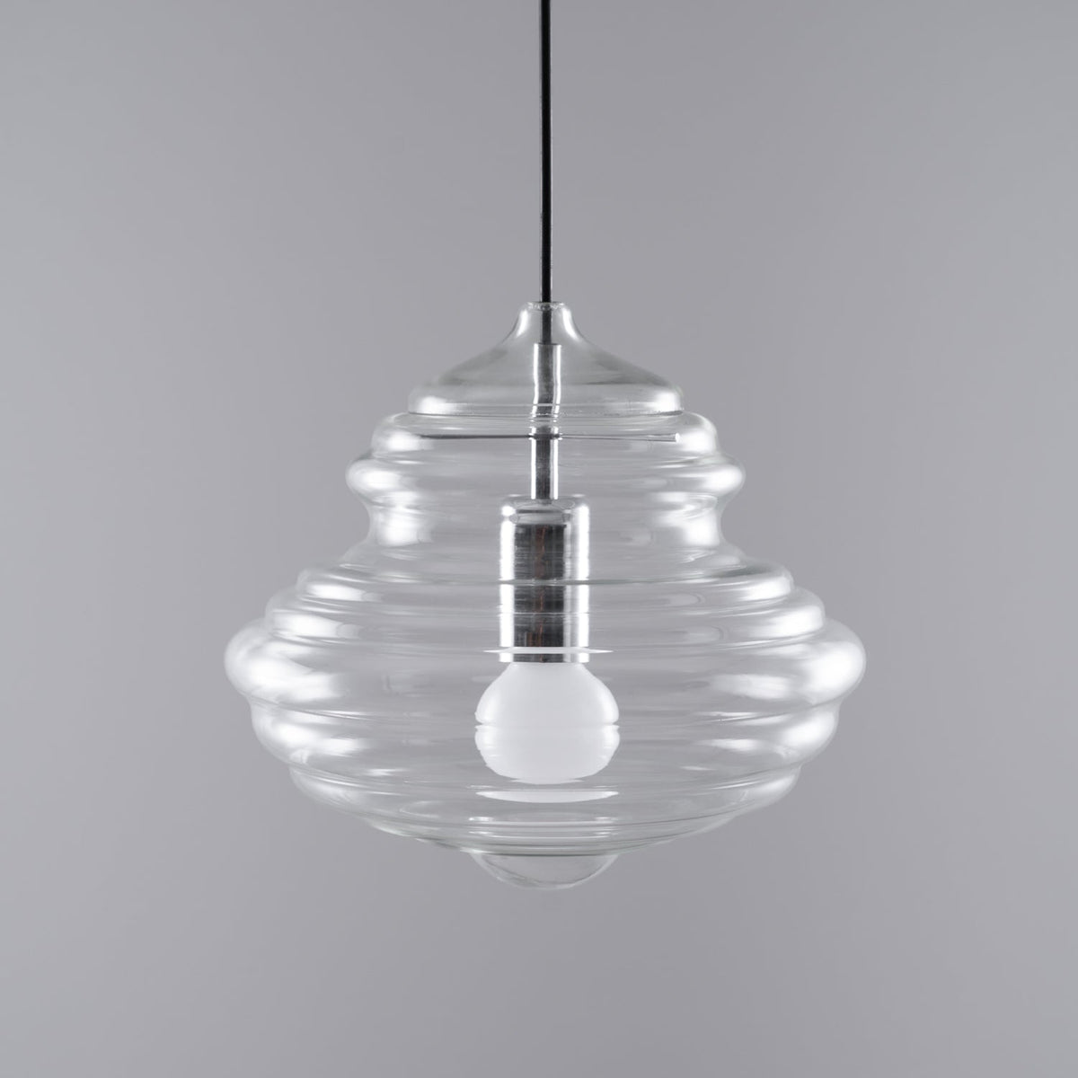 Clear Glass Pendant Light – Contemporary – Sculptural Clear Glass