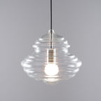 Clear Glass Pendant Light – Contemporary – Sculptural Clear Glass