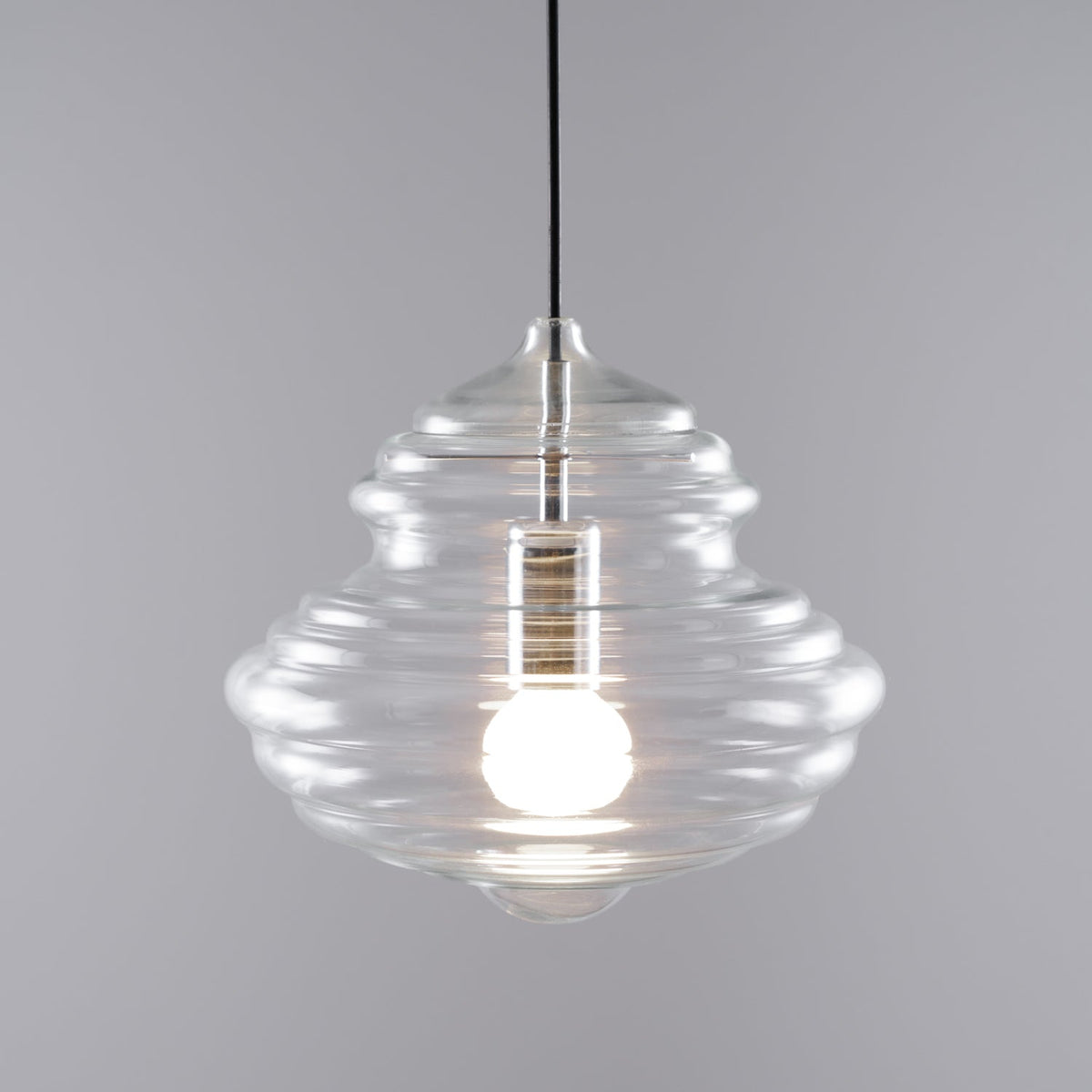 Clear Glass Pendant Light – Contemporary – Sculptural Clear Glass