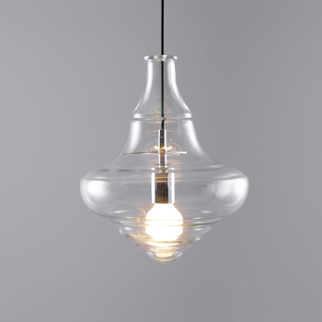 Clear Glass Pendant Light – Contemporary – Sculptural Clear Glass