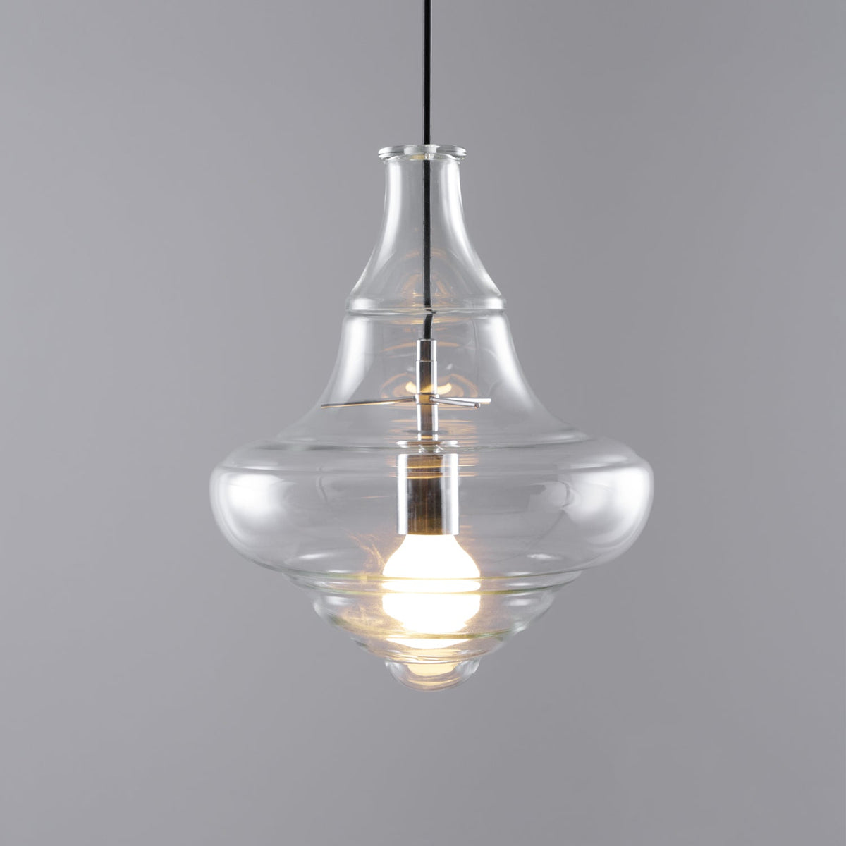 Clear Glass Pendant Light – Contemporary – Sculptural Clear Glass