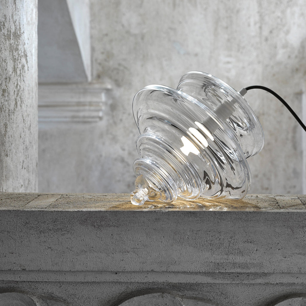 Clear Glass Pendant Light – Contemporary – Sculptural Clear Glass