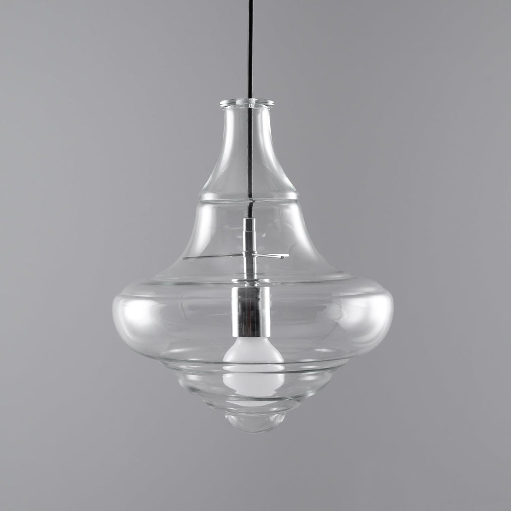Clear Glass Pendant Light – Contemporary – Sculptural Clear Glass