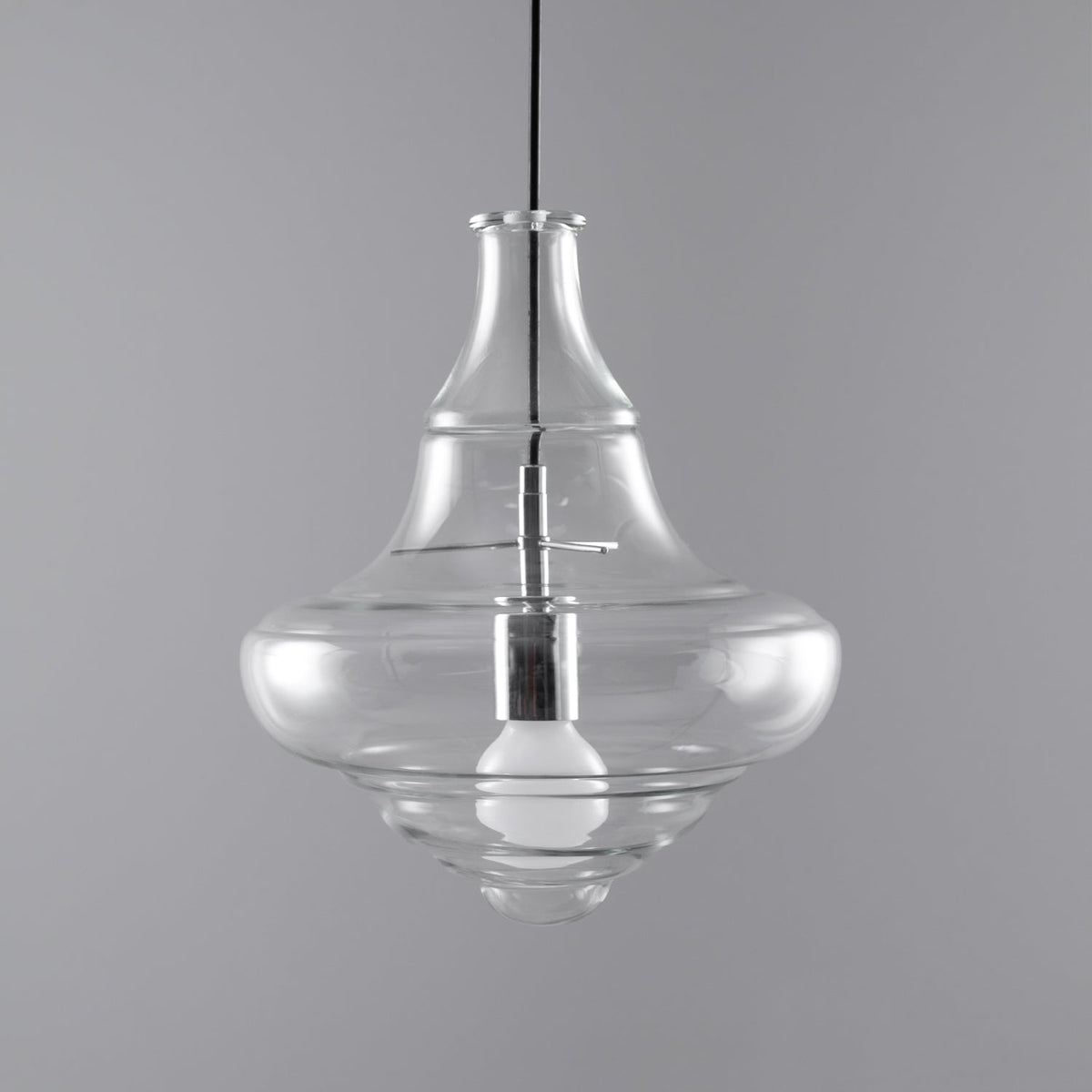 Clear Glass Pendant Light – Contemporary – Sculptural Clear Glass