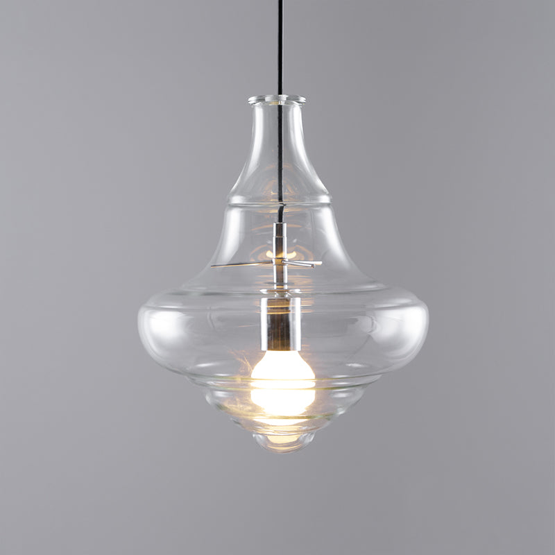 Clear Glass Pendant Light – Contemporary – Sculptural Clear Glass