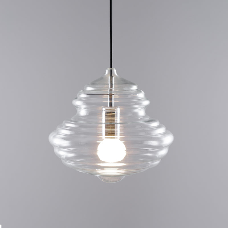 Clear Glass Pendant Light – Contemporary – Sculptural Clear Glass