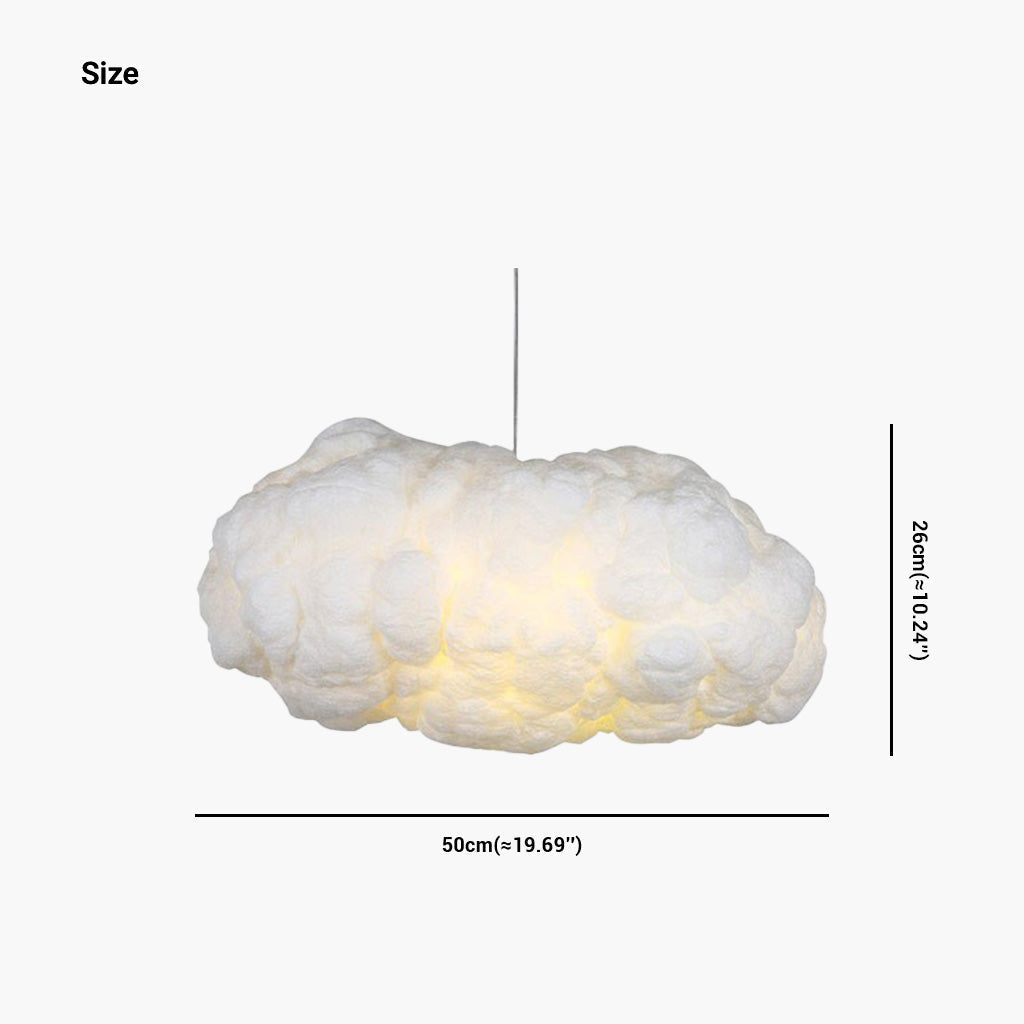 Cloud Pendant Light – E27 Bulb Included – Silk Cotton & Metal