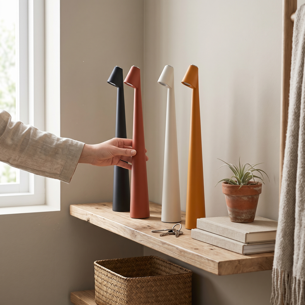 Cordless lamp on shelf in daylight - Studio Pin