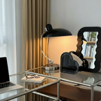 Curved Arc Table Lamp – E27 – Scandinavian – Iron & Chrome