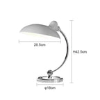 Curved Arc Table Lamp – E27 – Scandinavian – Iron & Chrome