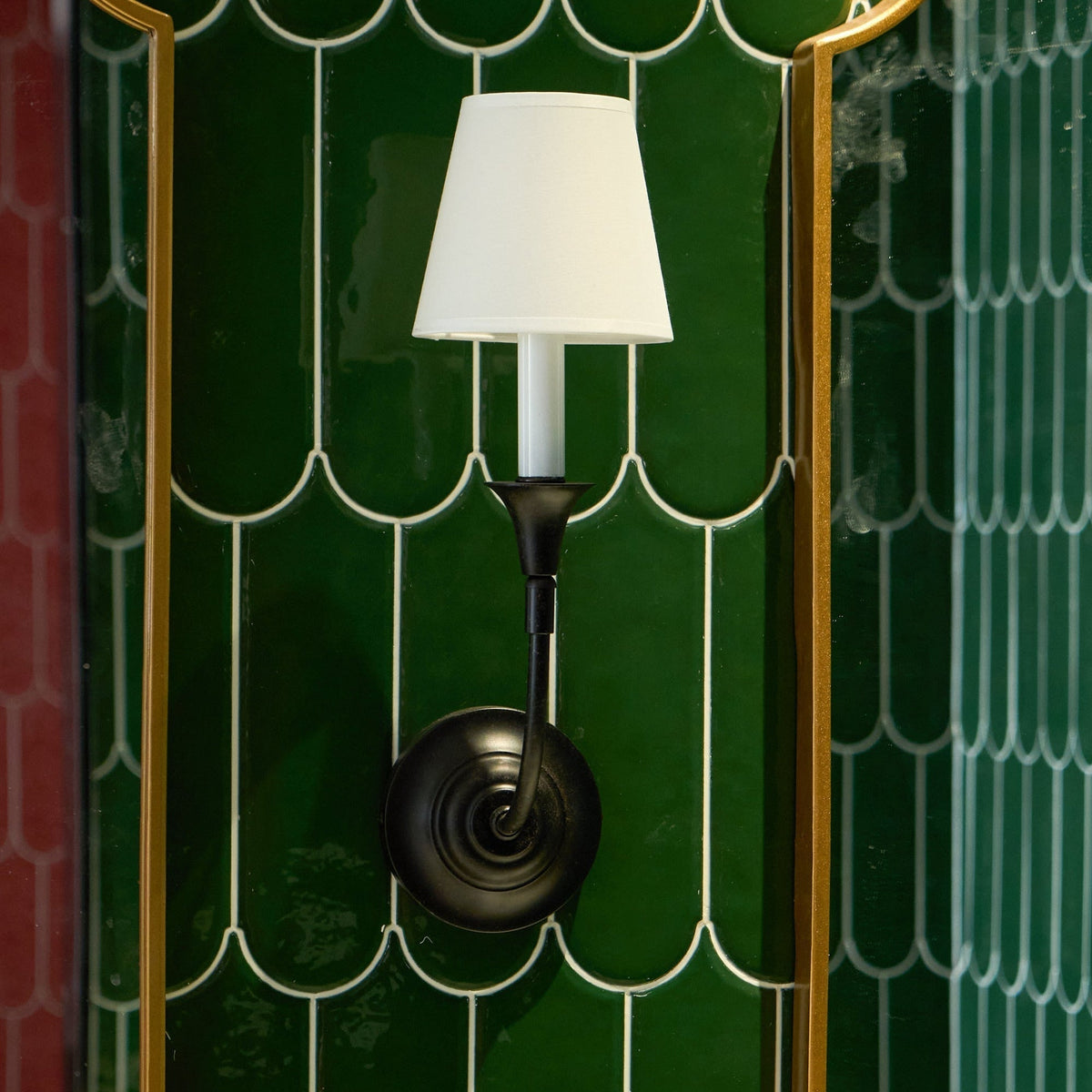 Fabric Cone Wall Light – E14 – Classic – Brass & Fabric