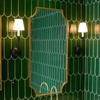 Fabric Cone Wall Light – E14 – Classic – Brass & Fabric