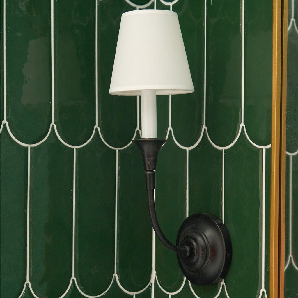 Fabric Cone Wall Light – E14 – Classic – Brass & Fabric