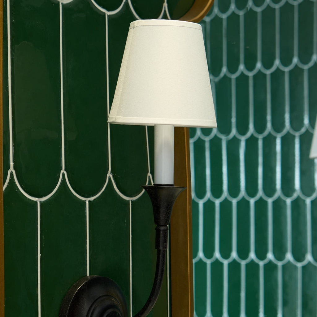 Fabric Cone Wall Light – E14 – Classic – Brass & Fabric