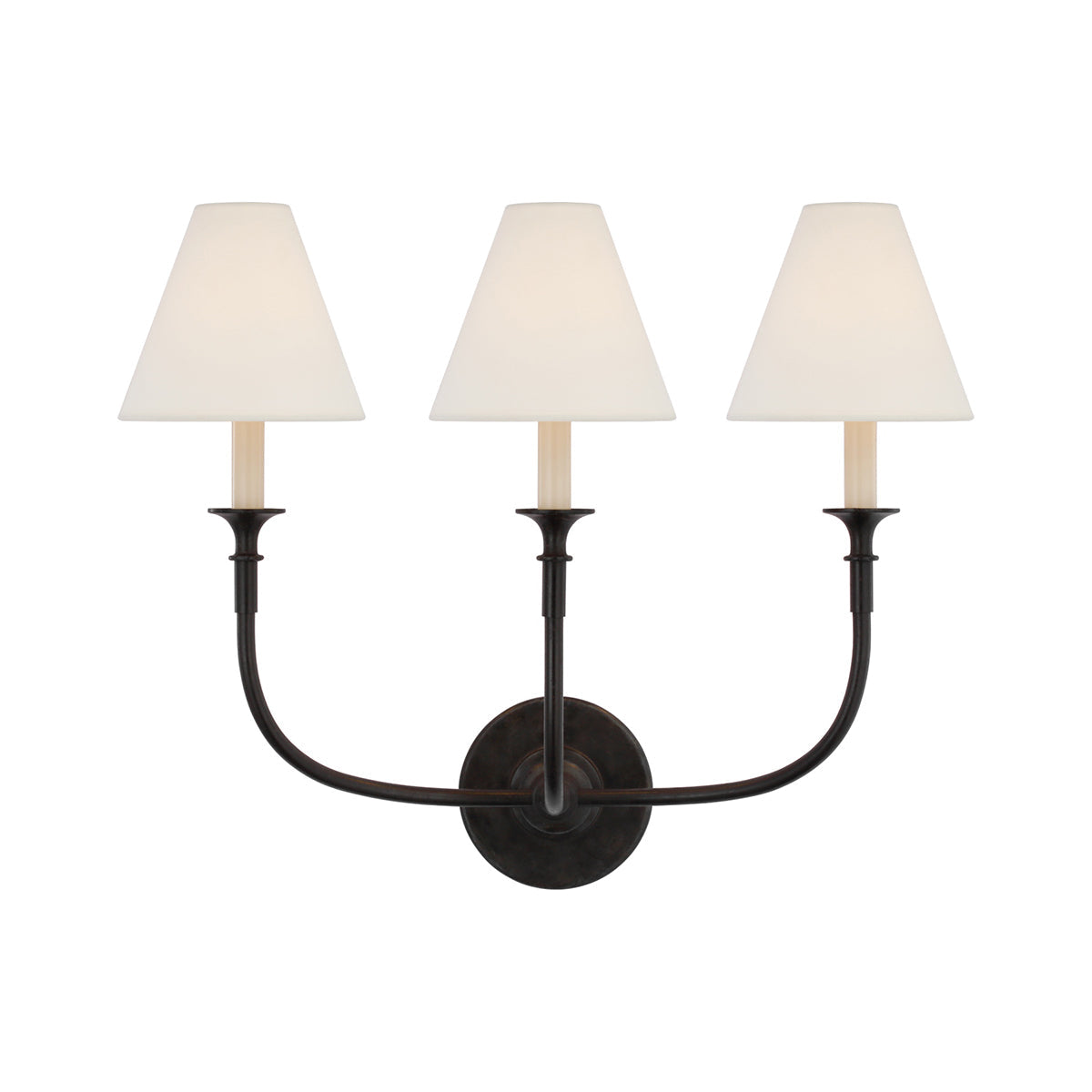 Fabric Cone Wall Light – E14 – Classic – Brass & Fabric