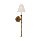 Fabric Cone Wall Light – E14 – Classic – Brass & Fabric