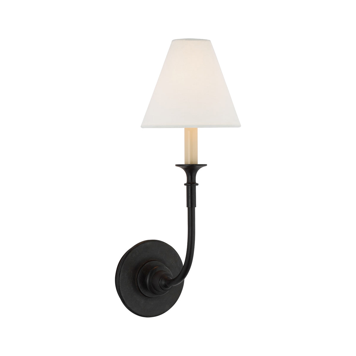 Fabric Cone Wall Light – E14 – Classic – Brass & Fabric