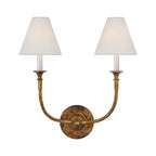 Fabric Cone Wall Light – E14 – Classic – Brass & Fabric