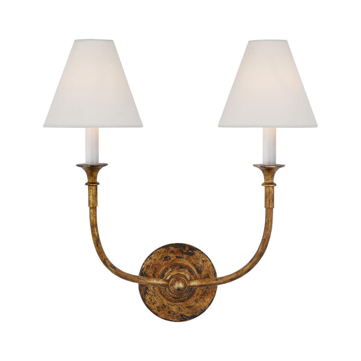 Fabric Cone Wall Light – E14 – Classic – Brass & Fabric