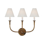 Fabric Cone Wall Light – E14 – Classic – Brass & Fabric