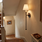 Fabric Cone Wall Light Classic on staircase wall - Vivienne