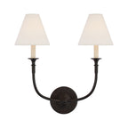 Fabric Cone Wall Light – E14 – Classic – Brass & Fabric