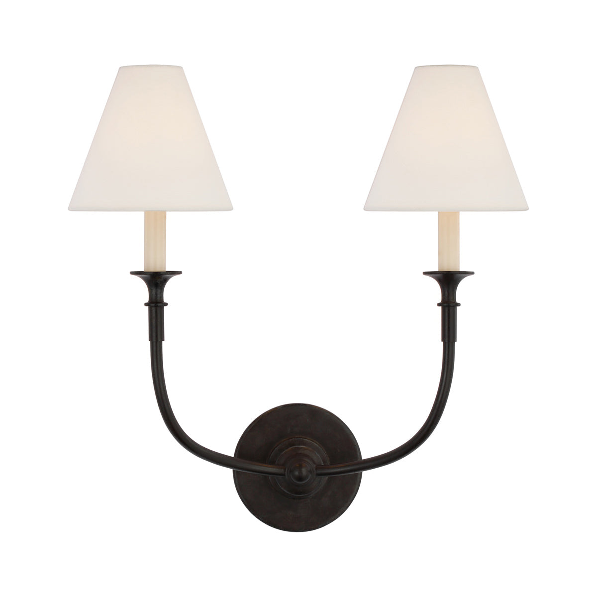 Fabric Cone Wall Light – E14 – Classic – Brass & Fabric