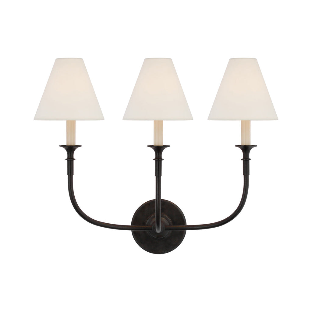 Fabric Cone Wall Light – E14 – Classic – Brass & Fabric