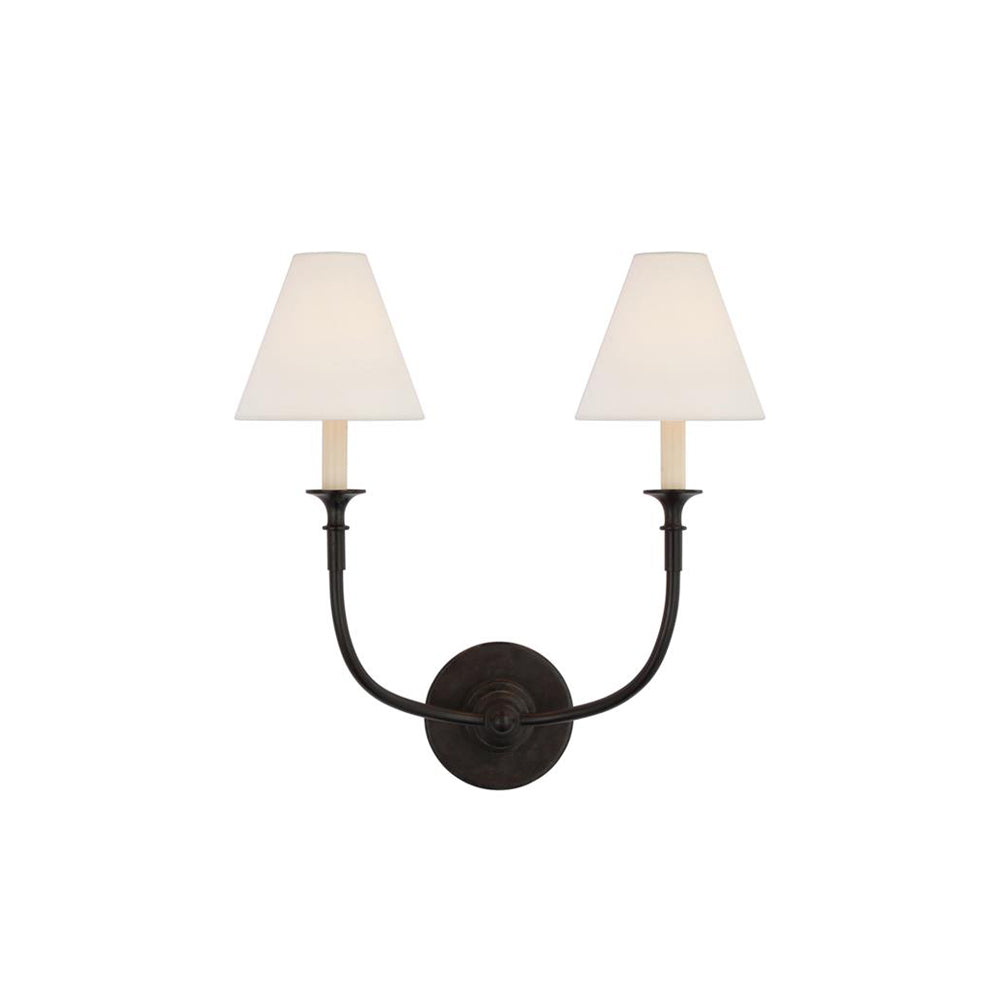 Fabric Cone Wall Light – E14 – Classic – Brass & Fabric