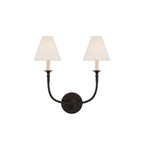 Fabric Cone Wall Light – E14 – Classic – Brass & Fabric