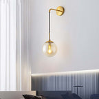 Glass Ball Wall Light – LED – Vintage – Iron & Glass – Gold/Black