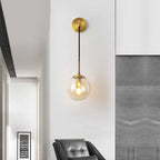 Glass Ball Wall Light – LED – Vintage – Iron & Glass – Gold/Black
