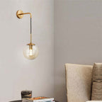 Glass Ball Wall Light – LED – Vintage – Iron & Glass – Gold/Black
