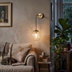 Glass Ball Wall Light Vintage in living room - Valentina