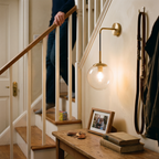 Glass Ball Wall Light Vintage on staircase wall - Valentina