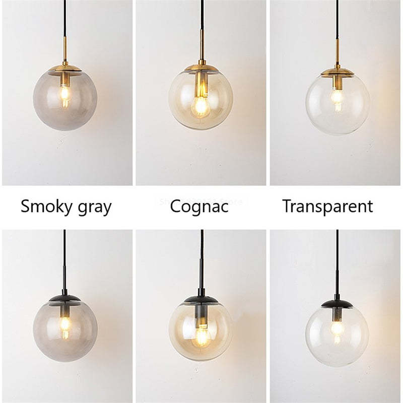 Glass Ball Wall Light – LED – Vintage – Iron & Glass – Gold/Black